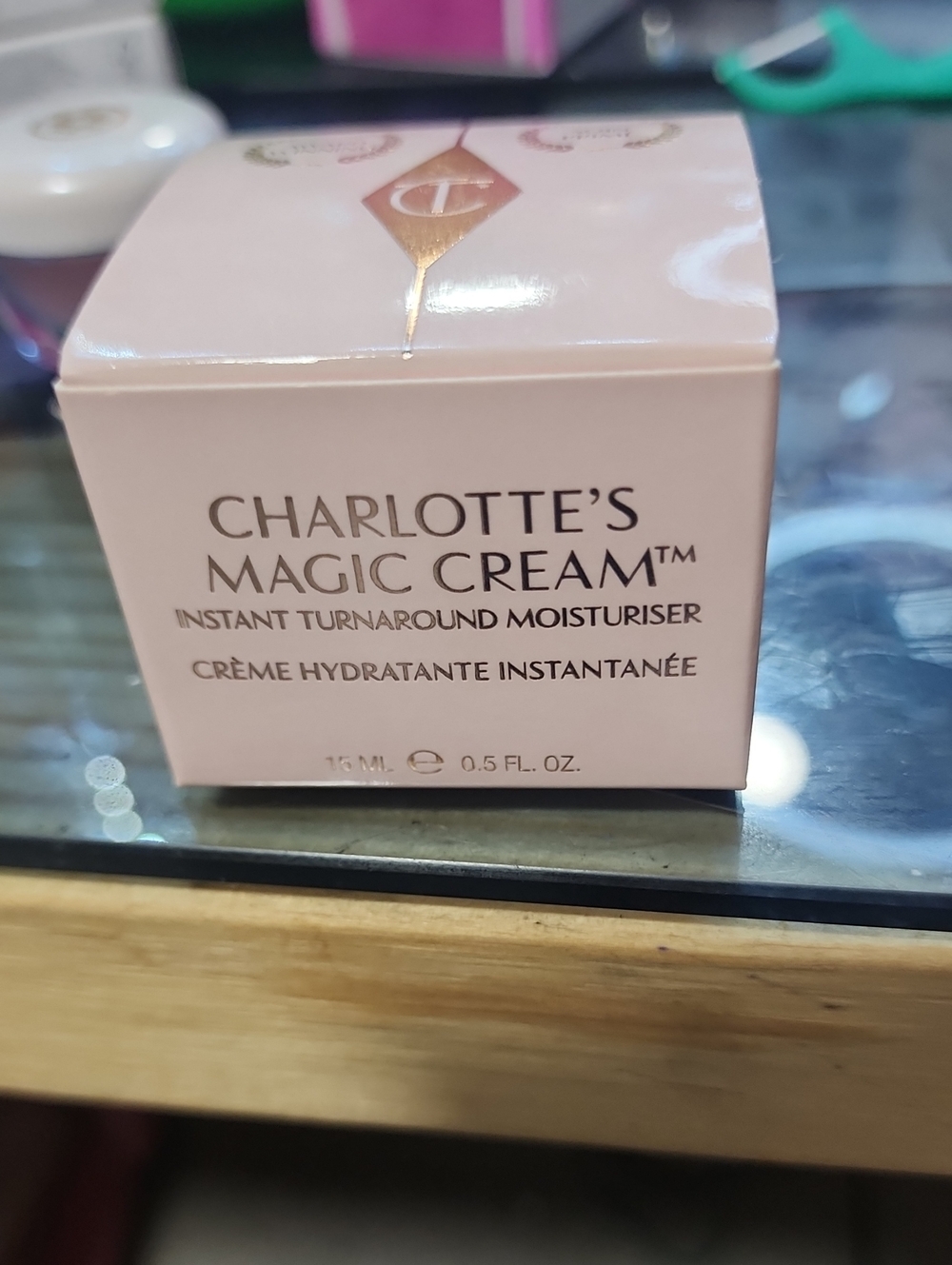 Charlotte Tilbury Magic Cream Moisturiser - Light Pink with Gold Accents